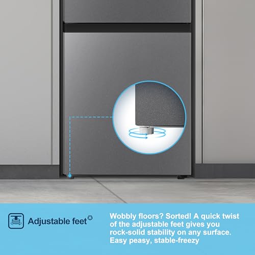MC50165EB 50cm Freestanding 60/40 Fridge Freezer - 175-litre capacity with Crisper box - Reversible Door