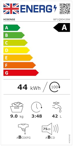 1Q Series WF1Q9041BW Freestanding 9 KG Front Load Washing Durable Inverter Machine, Steam Wash