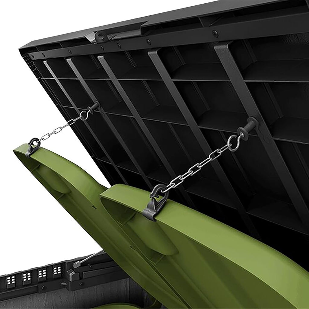 1150L Outdoor Storage Box – Ashwood Brown Wood-Effect Resin