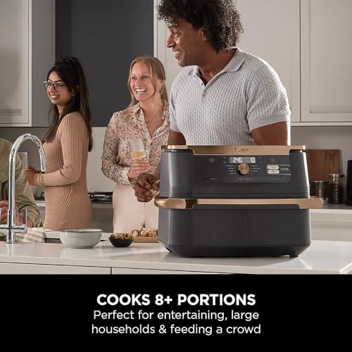 Foodi FlexDrawer Air Fryer, Dual Zone with Removable Divider, Large 10.4L Drawer, 7-in-1, Air-Fryer, Air Fry, Roast, Bake