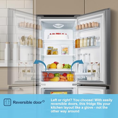 MC50165EB 50cm Freestanding 60/40 Fridge Freezer - 175-litre capacity with Crisper box - Reversible Door