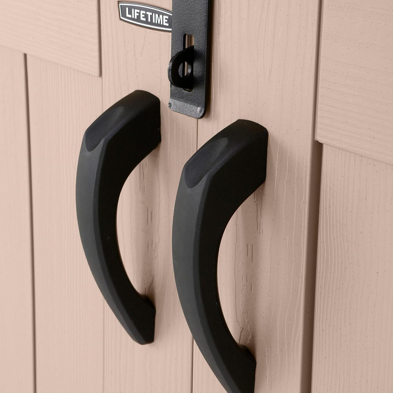 6 × 3.5 Ft Heavy-Duty Horizontal Outdoor Storage Shed – Desert Sand/White