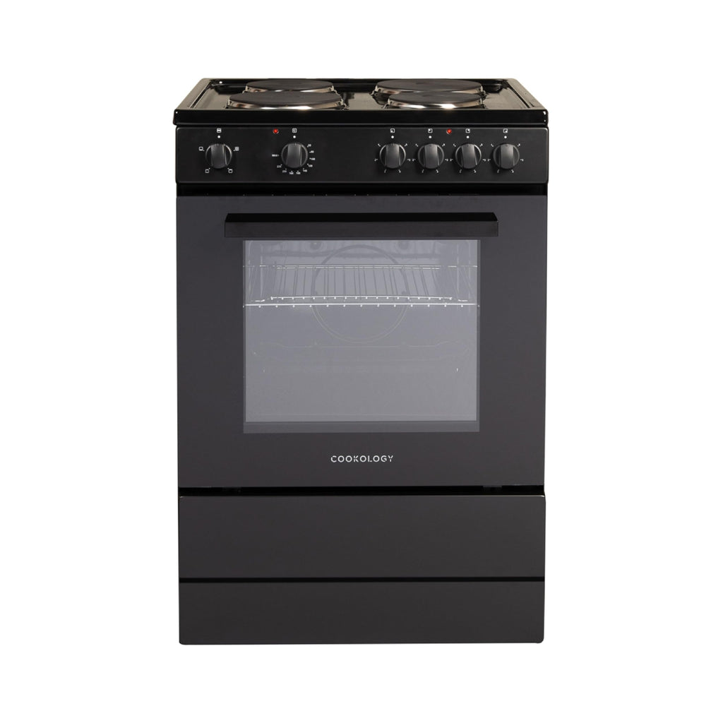 CFSP600BK/1 Freestanding Electric Single Cooker in Black - Solid Plate Top - 68 Litre Capacity - 60cm Wide