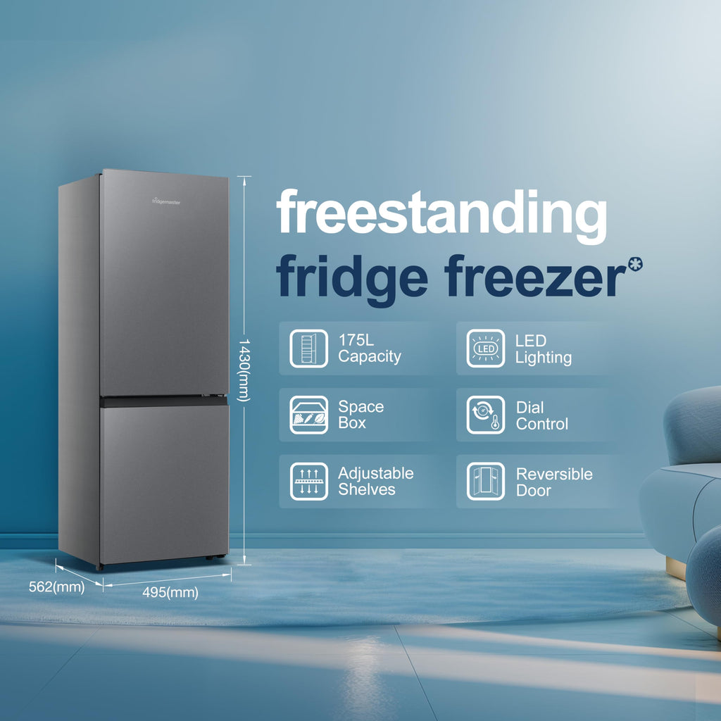 MC50165EB 50cm Freestanding 60/40 Fridge Freezer - 175-litre capacity with Crisper box - Reversible Door
