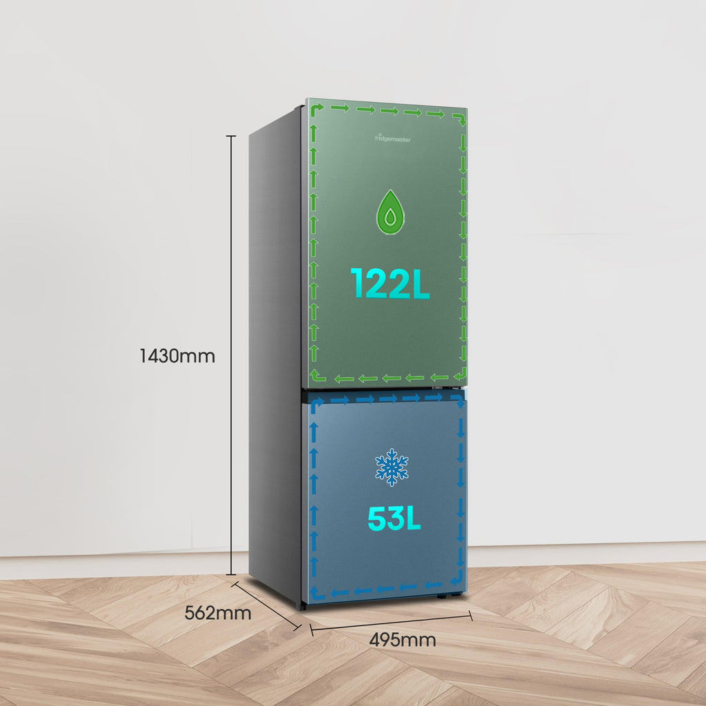 MC50165EB 50cm Freestanding 60/40 Fridge Freezer - 175-litre capacity with Crisper box - Reversible Door