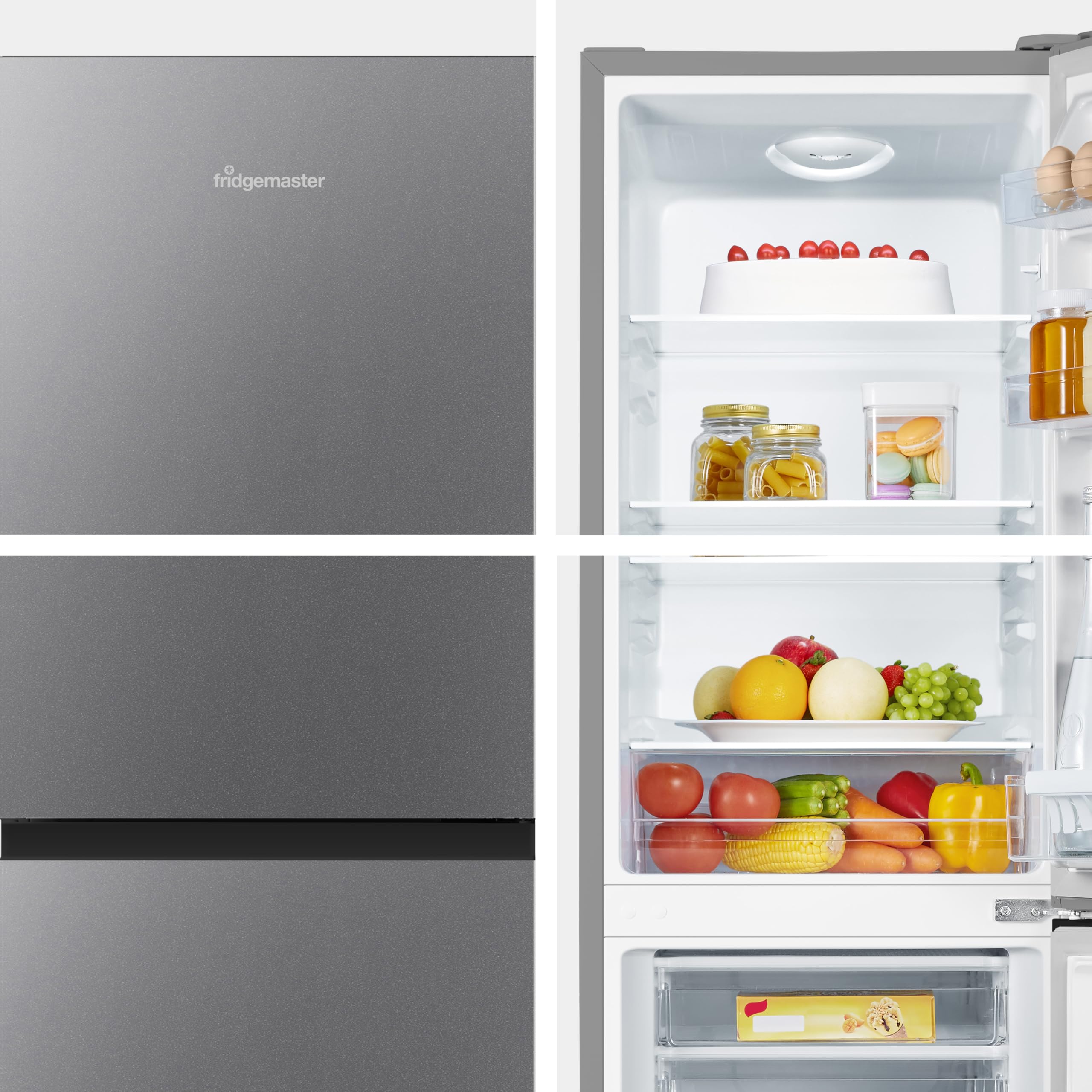 MC50165EB 50cm Freestanding 60/40 Fridge Freezer - 175-litre capacity with Crisper box - Reversible Door