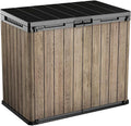 1150L Outdoor Storage Box – Ashwood Brown Wood-Effect Resin