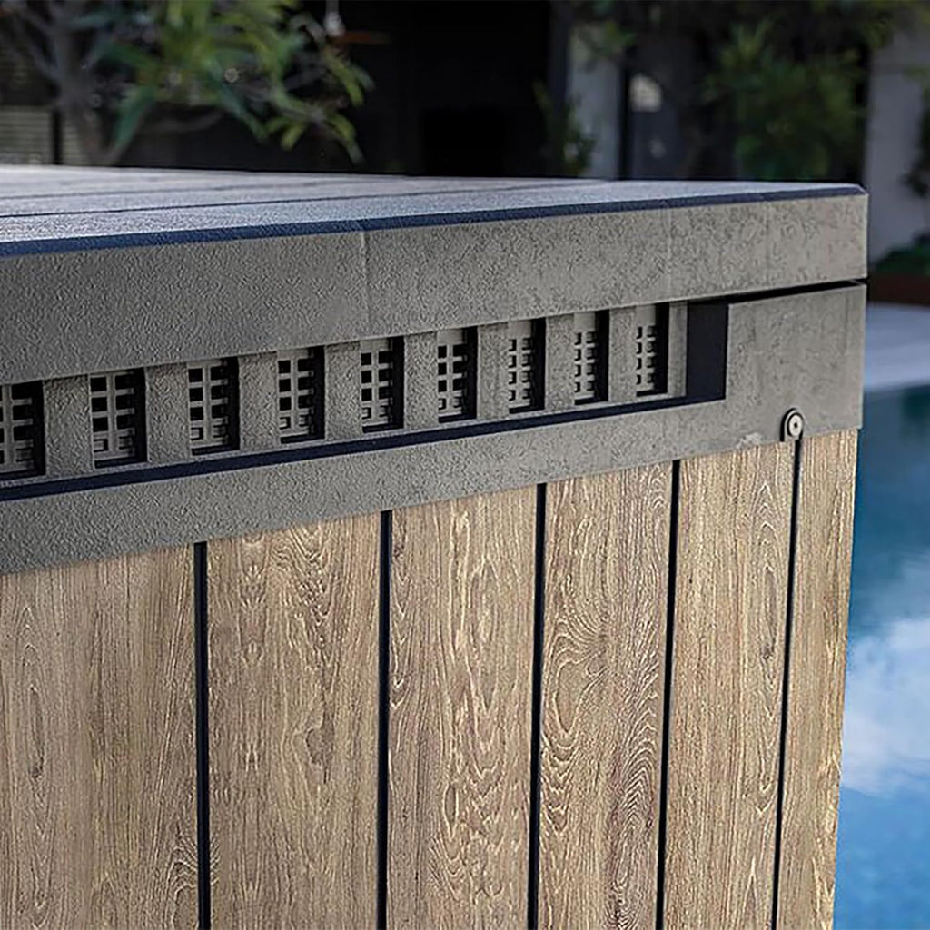 1150L Outdoor Storage Box – Ashwood Brown Wood-Effect Resin