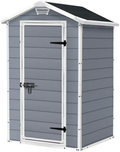 4 × 3 Ft Outdoor Garden Storage Shed – Grey