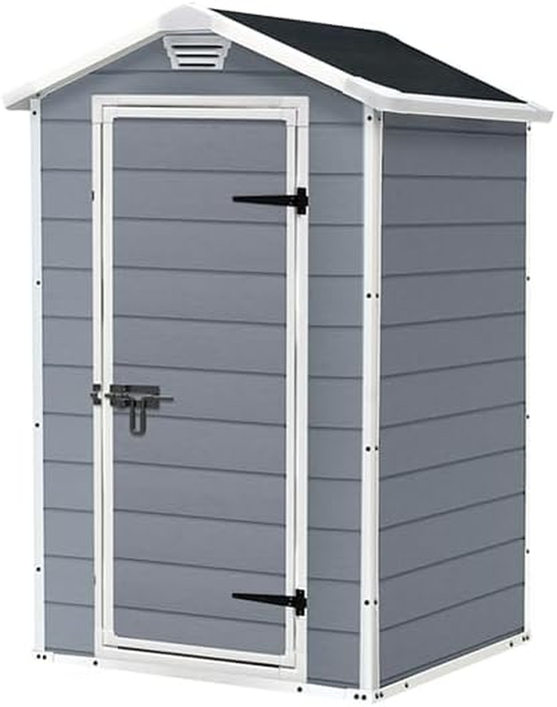 4 × 3 Ft Outdoor Garden Storage Shed – Grey