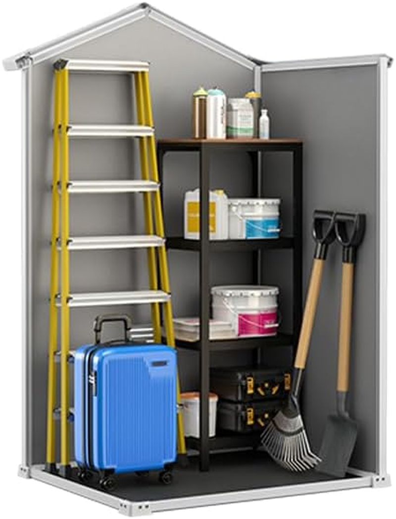 4 × 3 Ft Outdoor Garden Storage Shed – Grey