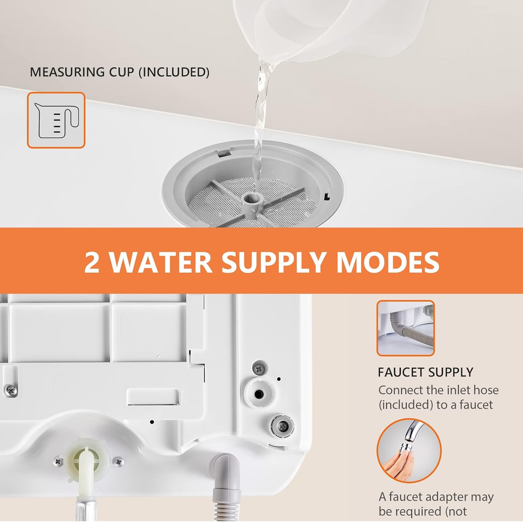 Karlxtom Mini Table Top Dishwasher – 6 Programs, Touch Control, Auto Drying, Baby Care & Fruit Wash