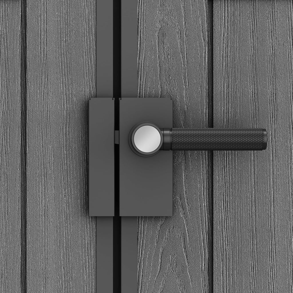 6 × 4 Ft Outdoor Apex Single Door Garden Storage Shed – Grey Wood-Effect